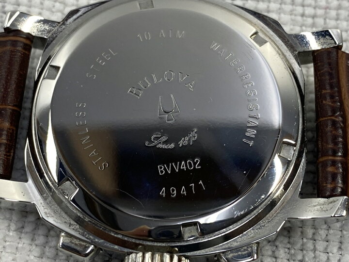 楽天市場】【中古品】ブローバ クロノグラフ 腕時計 クォーツ BVV402 