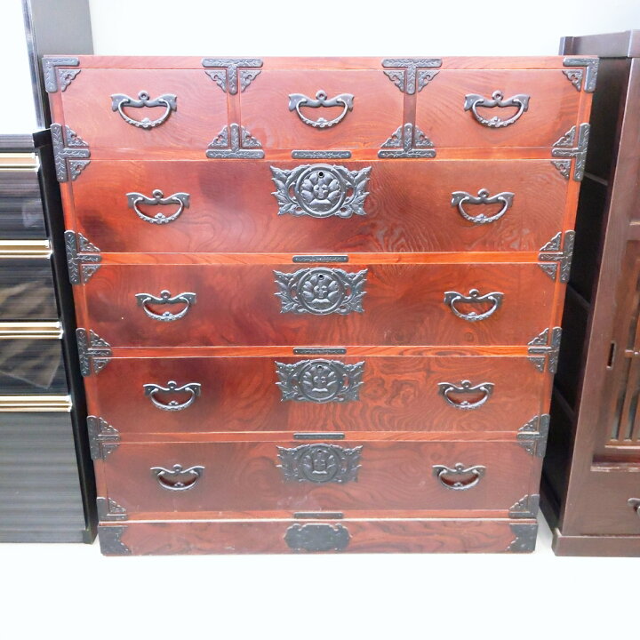 楽天市場】【中古品】岩谷堂箪笥 欅材 伝統工芸家具 5段7杯チェスト〇 