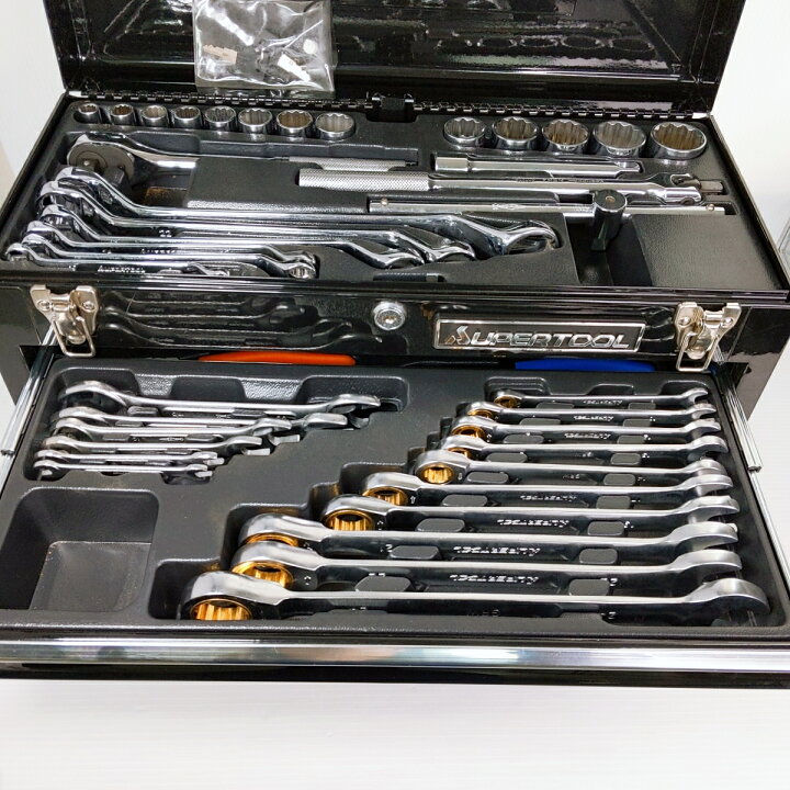 楽天市場】【中古品】スーパーツール プロ用デラックス工具セット 