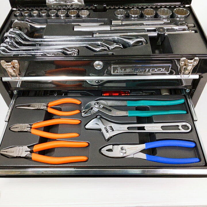 楽天市場】【中古品】スーパーツール プロ用デラックス工具セット 