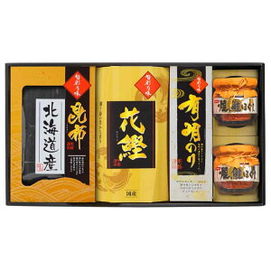 和匠選 味わいギフト (出汁昆布、かつお節、有明のり、焼鮭ほぐし×2)