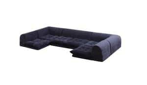 フロアソファ ふわふわなめらかマイクロファイバーフロアコーナーソファ ソファ5点セット コの字 1P×2+2P+コーナー×2