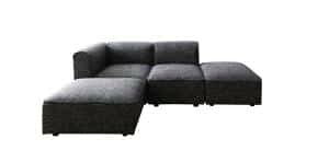 コーナーソファ レイアウト自由自在 ユニットデザインコーナーソファセット ソファ&オットマンセット コンパクトタイプ 3P