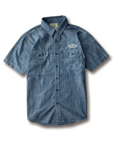 �yOG CLASSIX/�I�[�W�[�N���V�b�N�X�zWORLD CHAMBRAY S/S SHIRT�y�V���c�z�y�����z�y�V�����u���[�z