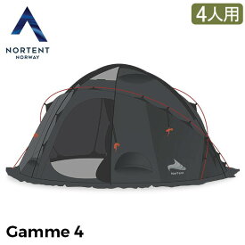 [全品送料無料] ノルテント NORTENT Gamme 4 ギャム4 Arcticモデル アークティック ドーム型 4人用 テント グレー 自立式 登山 キャンプ アウトドア 防水
