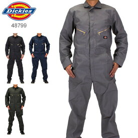 【5/10は当店全品ポイントUP】 Dickies ディッキーズ デラックスカバーオール 48799 つなぎ 長袖 メンズ 作業着 大きいサイズ Long Sleeve Deluxe Blended Coverall MENS あす楽