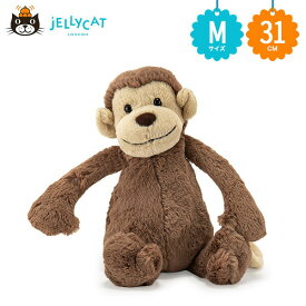 [全品送料無料] ジェリーキャット Jellycat ぬいぐるみ サル 猿バシュフル Mサイズ 31cm おさる BAS3MK Bashful Monkey 子ども 贈り物 プレゼント 人形
