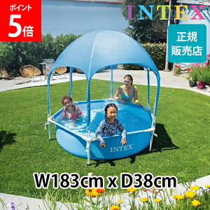 [Si] v[ CebNX Intex rj[v[ Lms[ t[v[ 悯 W183 × D38 Lms[ ^t[ 28209 CANOPY METAL FRAME POOL tv[  ^v[