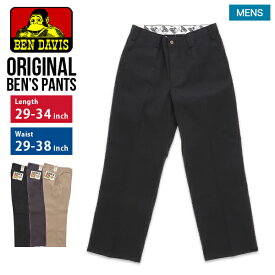 ＼店内、マラソンSALE開催中／ [全品送料無料] ベンデイビス Ben Davis パンツ ワークパンツ オリジナルベンズ ORIGINAL BEN’S 694 Black 691 Charcoal 695 Khaki メンズ 大きいサイズ 大きめ ビッグサイズ ゆったり チノパン 無地 スケーター アメカジ バレンタイン