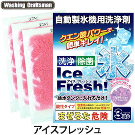 Washing Craftsman（ウォッシング クラフトマン）アイスフレッシュ 10g×3回分(自動製氷機用洗浄剤/製氷機洗剤/除菌/給水タンク)