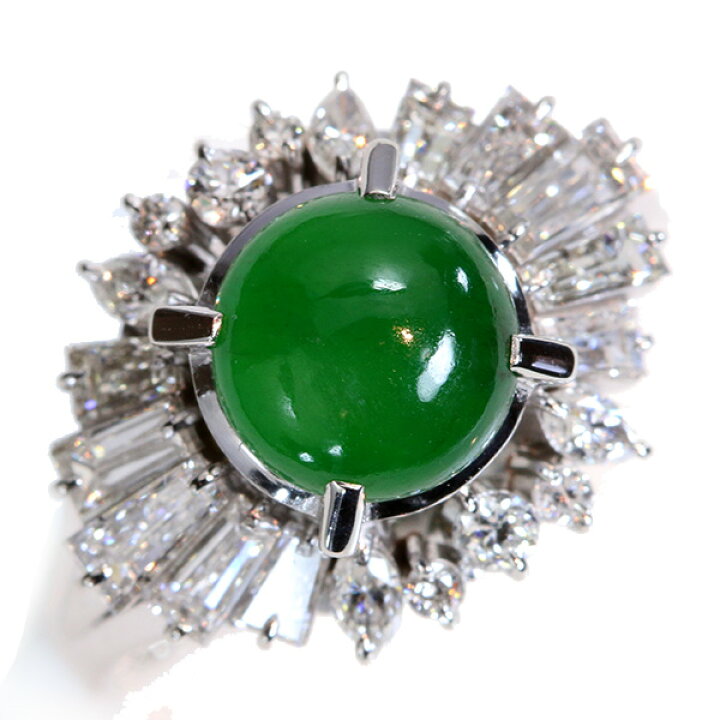 楽天市場】濃厚で色ムラなし 上質・ロウカンタイプ ヒスイ 翡翠 リング  