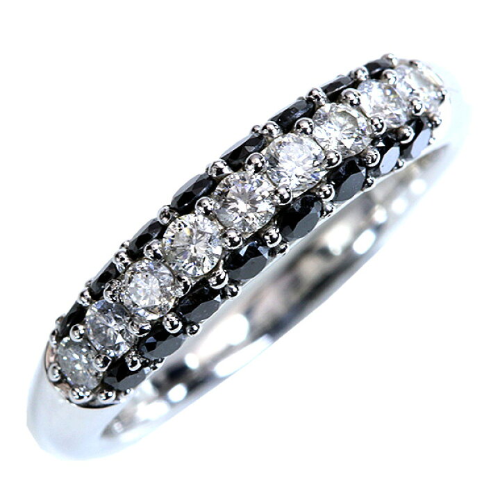 楽天市場】モノトーンパヴェ ブラックダイヤ＆無色ダイヤモンド 1.0  