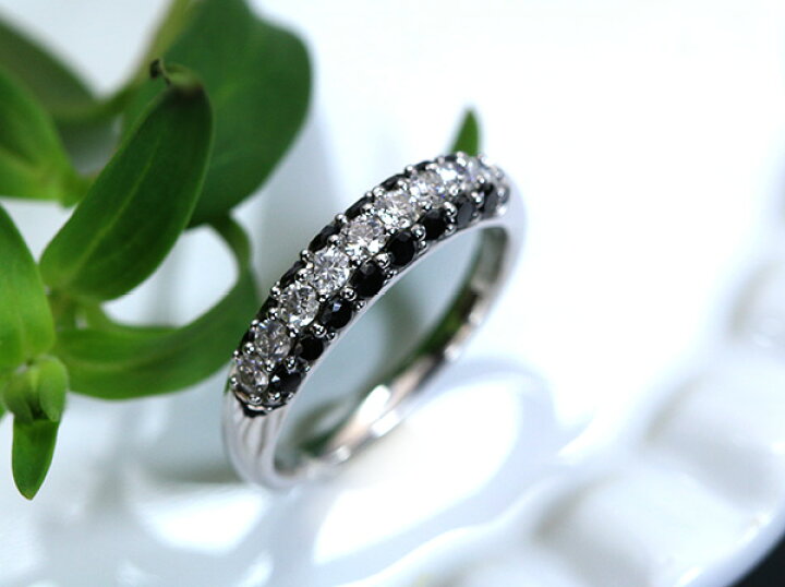 楽天市場】モノトーンパヴェ ブラックダイヤ＆無色ダイヤモンド 1.0  