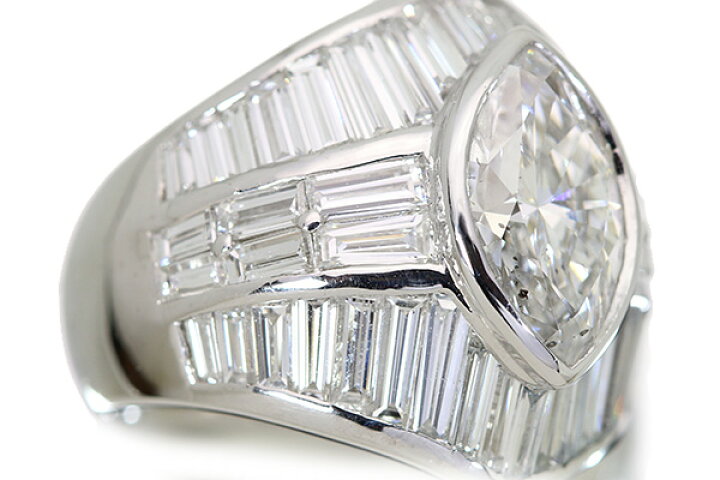 楽天市場】合計7ct 大粒マーキスカットのダイヤモンドはなんと2.86ct 