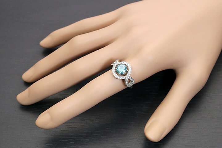 楽天市場】大粒 ブルーダイヤモンド（トリーテッド） 1.11ct リング  