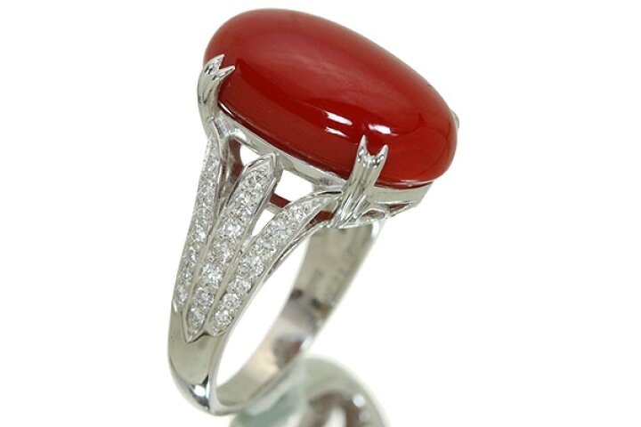 楽天市場】サンゴ/珊瑚 リング/指輪 14.5カラット プラチナ900 PT900  