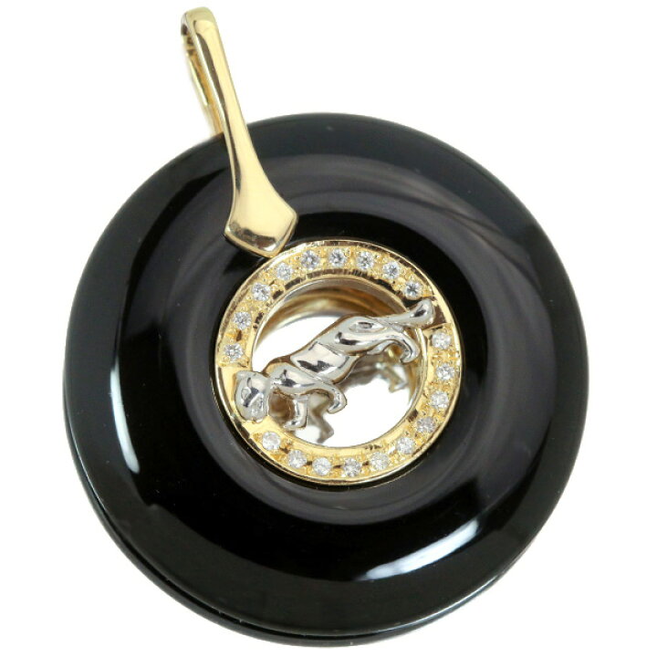 楽天市場】パンサーモチーフ ダイヤモンド オニキス ペンダントトップ  