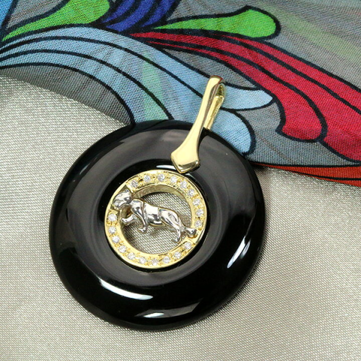 楽天市場】パンサーモチーフ ダイヤモンド オニキス ペンダントトップ  