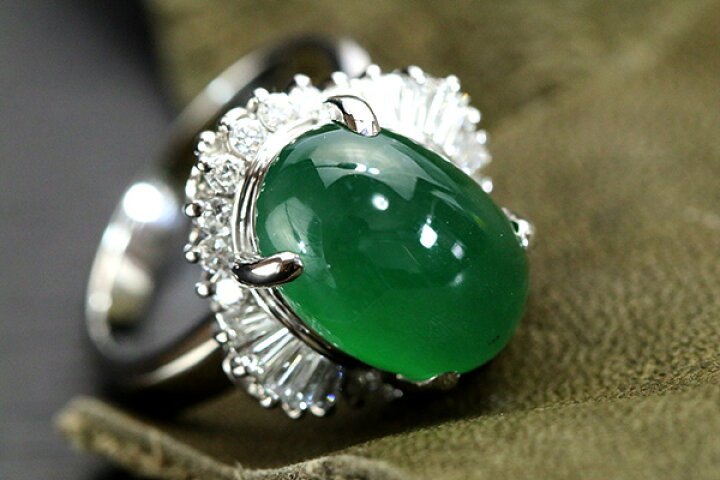 楽天市場】ヒスイ/翡翠 リング/指輪 8.480カラット プラチナ900 PT900  