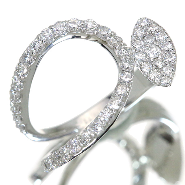 ダイアモンド 4月誕生石 リング 指輪 直営店に限定 送料無料 ダイヤモンド 0.770カラット プラチナ900 PT900 透明 ホワイト 白 新品 届10 アシンメトリ アウトレット スタイリッシュ 1点もの 最高の品質の