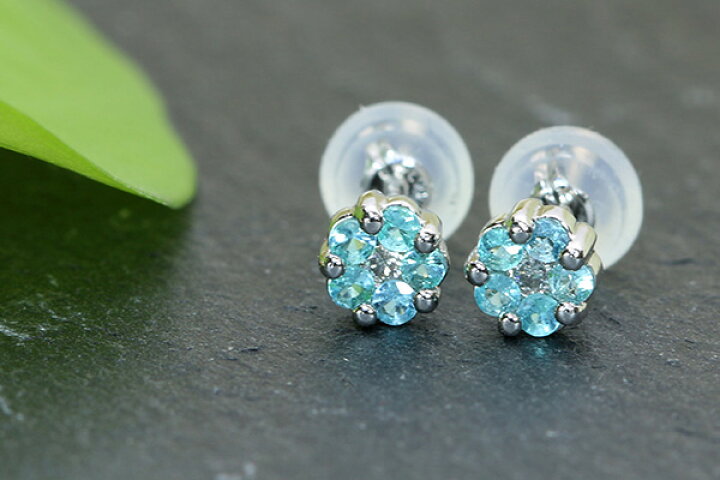 楽天市場】パライバトルマリン ピアス 0.16ct プラチナ900 PT900 