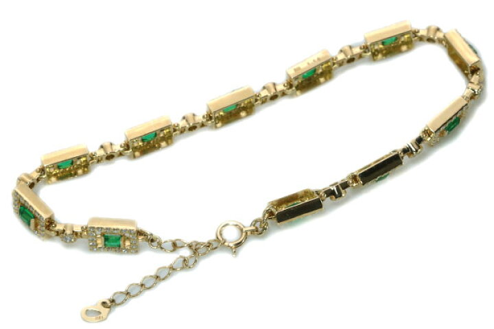 楽天市場】コロンビア産 エメラルド ブレスレット 1.160カラット 18金 