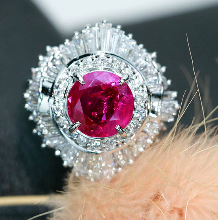 楽天市場】ルビー リング/指輪 2.610カラット プラチナ900 PT900 豪華  