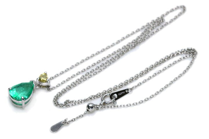 楽天市場】エメラルド ネックレス 1大粒 .680カラット プラチナ PT900  