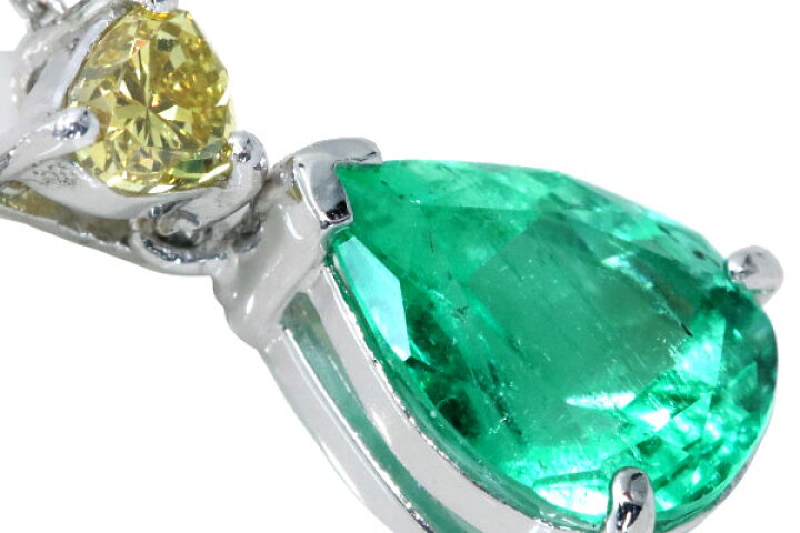 楽天市場】エメラルド ネックレス 1大粒 .680カラット プラチナ PT900  