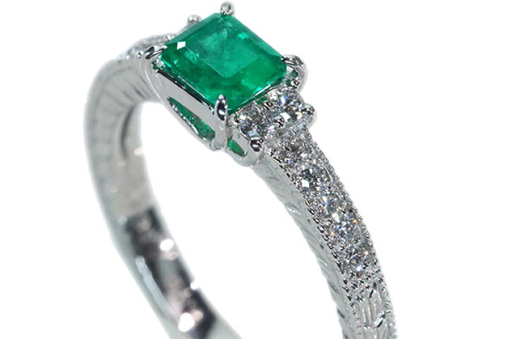楽天市場】エメラルド リング/指輪 0.460カラット プラチナ900 PT900  
