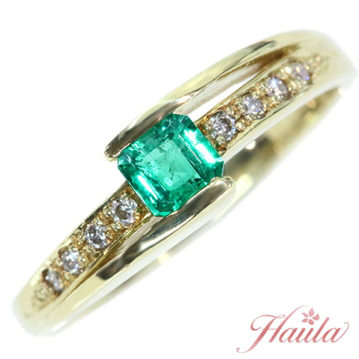 楽天市場】エメラルド リング/指輪 0.270カラット 18金イエロー  