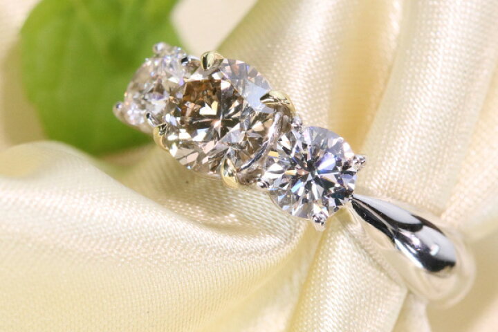 楽天市場】ブラウンカラー ダイヤモンド リング/指輪 1.17ct 18金  