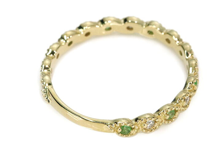 楽天市場】グリーンガーネット リング/指輪 0.10カラット 18金イエロー  