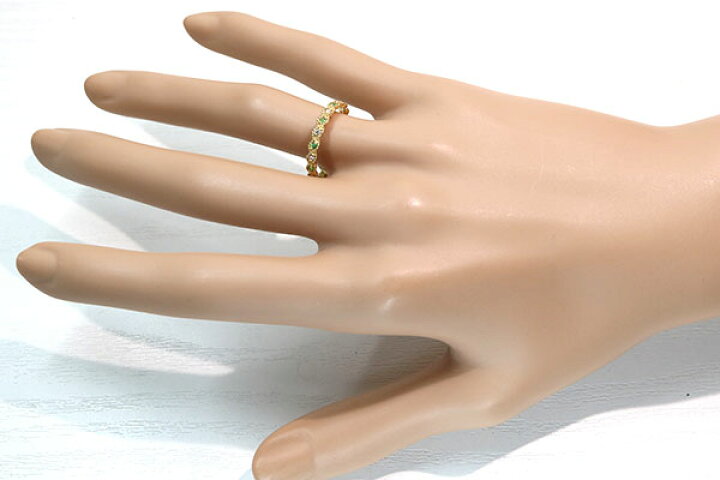 楽天市場】グリーンガーネット リング/指輪 0.10カラット 18金イエロー  