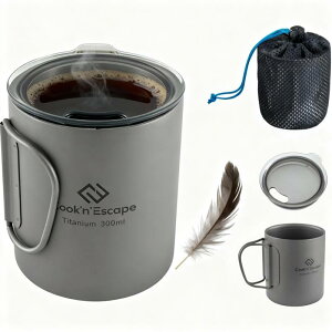 COOK'N'ESCAPE �`�^�� �}�O�J�b�v 300ml �W�t�� �_�u���E�H�[�� ��d�\�� �ۉ� �ۗ� �y�� �܂肽���ݎ��n���h���t�� ���`�^���� �A�E�g�h�A �L�����v �o�R �\���L�����v �h�Зp ���݌��t���W ���b