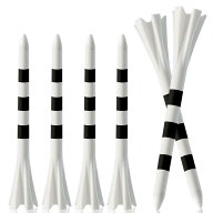 ゴルフ ロングティー 50本入り ゴルフティー 83mm 目盛り付き 高さ調節可能 乗せやすい ストライプ柄 折…