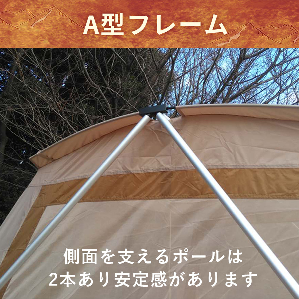 ロッジ型テント テント ファミリー デュアル キャンプ アウトドア キャンプテント おしゃれ 2人用 3人用 4人 5人 6人用 防風 防水  収納袋付き txz-1140 A 通販