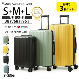 【最大30％offクーポン】スーツケース 3点セット S M Lサイズ 小型 中型 大型 軽量 キャリーケース ハードケース TSAロック付き 静音キャスター 修学旅行 出張 旅行用 メンズ レディース TY2506