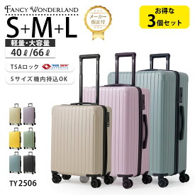 【最大50％OFFクーポン配布中】スーツケース 3点セット S M Lサイズ 小型 中型 大型 軽量 キャリーケース ハードケース TSAロック付き 静音キャスター 修学旅行 出張 旅行用 メンズ レディース TY2506