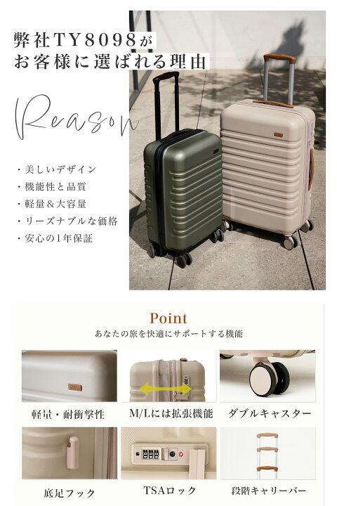 楽天市場】【P10倍＋最大20％OFFクーポン配布中】 スーツケース m 