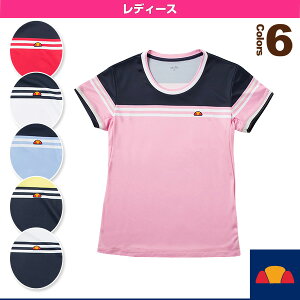 TEAMクルーシャツ／レディース（ETS0701L）《エレッセ テニス・バドミントン ウェア（レディース）》