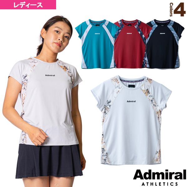 グラフィックラグランスイッチTシャツ／レディース（ATLA143）《アドミラル(Admiral) テニス・バドミントン ウェア（レディース）》 Tシャツ