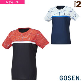 レディースゲームシャツ／レディース（T2215）《ゴーセン テニス・バドミントン ウェア（レディース）》