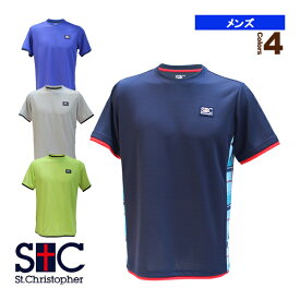 バックチェックゲームシャツ／メンズ（STC-BCM1313）《セントクリストファー テニス・バドミントン ウェア（メンズ/ユニ）》