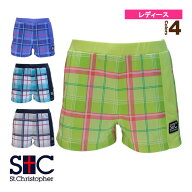 チェックゲームショートパンツ／レディース（STC-BCW2314） セントクリストファー テニス・バドミントン…