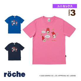 サンリオキャラクターズrocheコラボTシャツ／My Melody／ユニセックス（S0003）《ローチェ（roche） テニス・バドミントン ウェア（メンズ/ユニ）》
