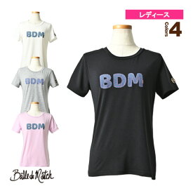 デニムロゴTシャツ／レディース（BDM-C1214）《バルデマッチ テニス・バドミントン ウェア（レディース）》