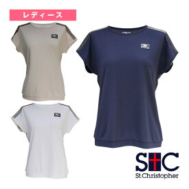 ショルダーレースゲームシャツ／レディース（STC-BDW2375）《セントクリストファー テニス・バドミントン ウェア（レディース）》