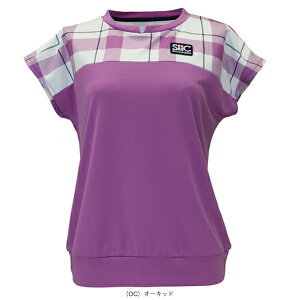 ショルダーブロックチェックゲームシャツ レディース STC-BEW2423 セントクリストファー テニスウェア(レディース)