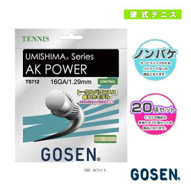 ウミシマ AKパワー 16 ノンパッケージ20張SET（TS712W20P）《ゴーセン テニス ストリング（ロール他）》(モノフィラメント)ガット
